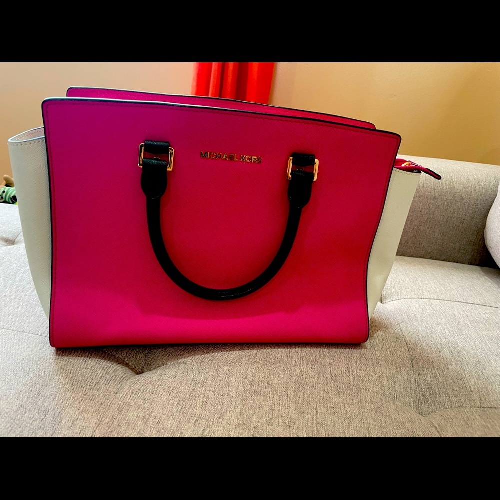 Michael Kors Selma Large Colorblock satchel bag